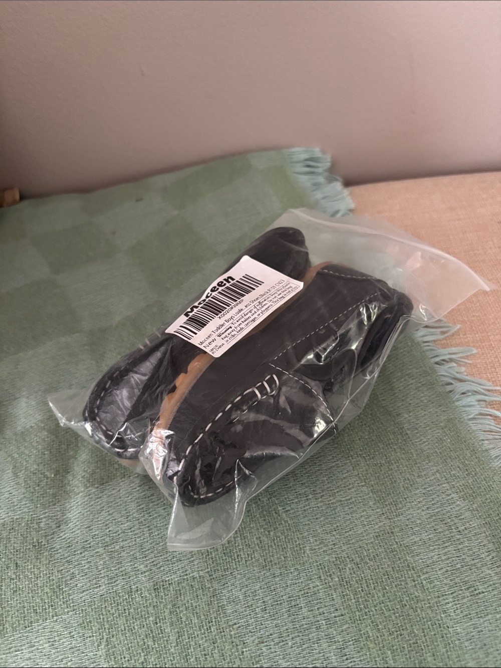 Kids Black Moccasin Slip-On Loafers
